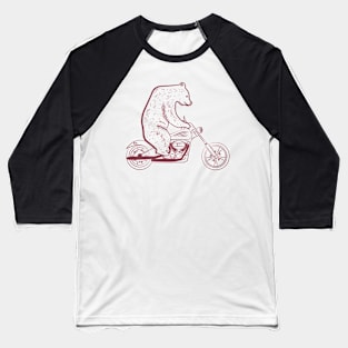 Bear on a motorcycle Baseball T-Shirt